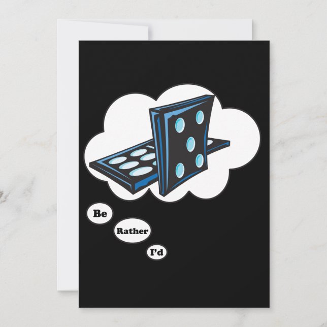 Ich würde lieber Dominos 2 spielen Einladung (Vorderseite)