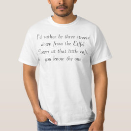 Ich würde lieber drei Straßen weiter unten sein T-Shirt