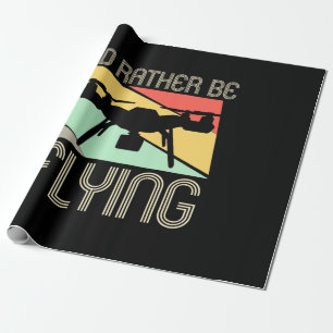 Ich würde lieber Drohne fliegen Geschenkpapier