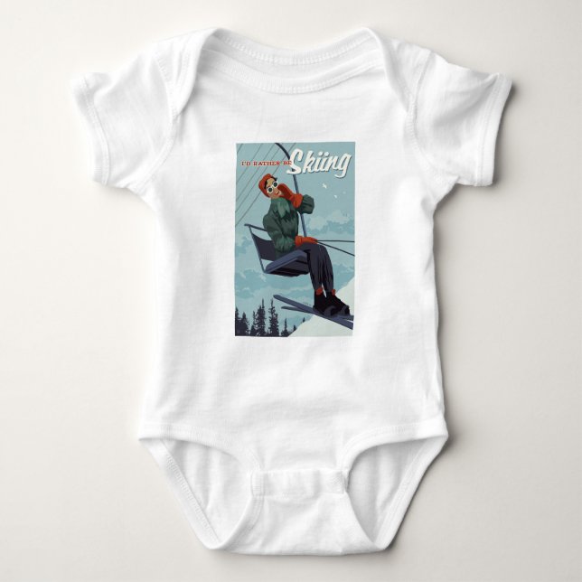 Ich würde lieber Druck überspringen Baby Strampler (Vorderseite)