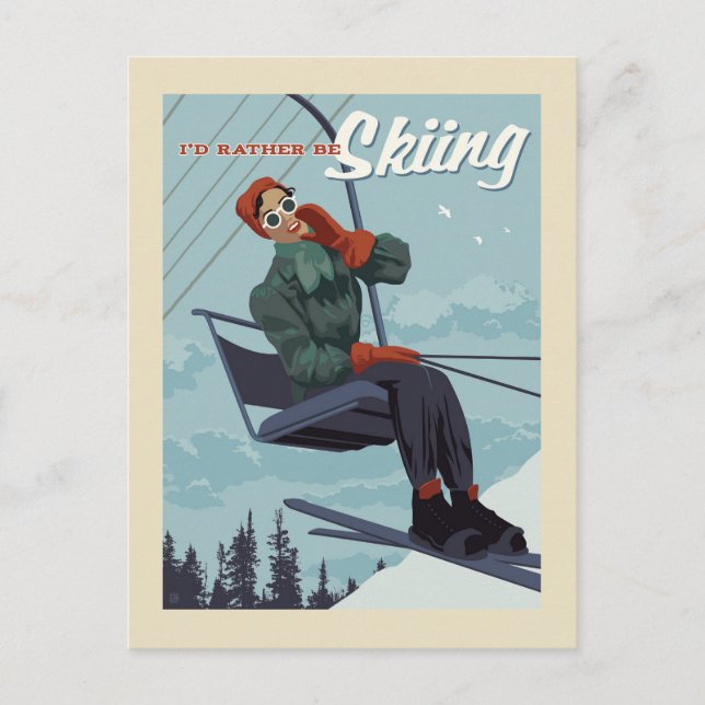 Ich würde lieber Druck überspringen Postkarte (Vorderseite)