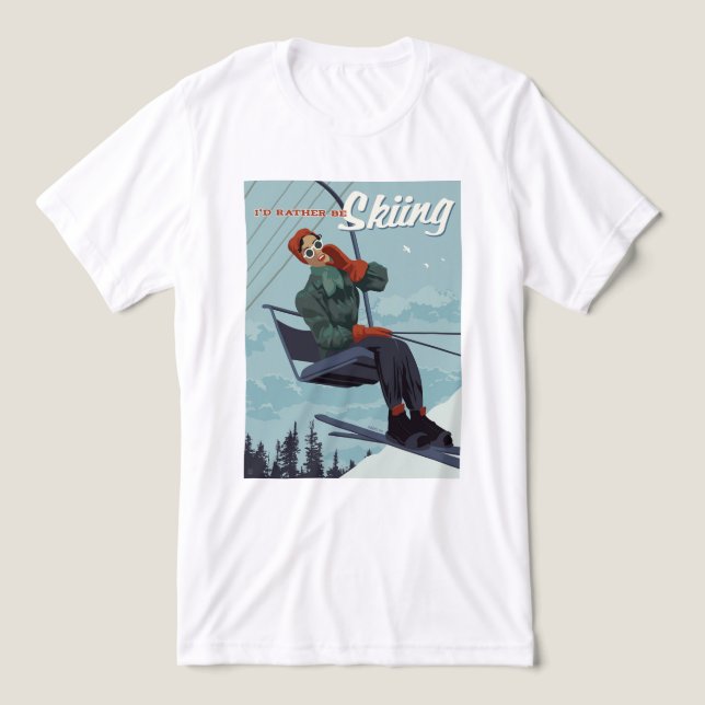Ich würde lieber Druck überspringen Tri-Blend Shirt (Design Vorderseite)