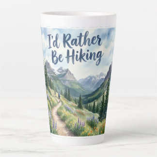 Ich würde lieber einen Kaffee beim Wandern trinken Milchtasse