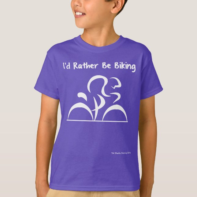 Ich würde lieber Fahrrad fahren T-Shirt (Vorderseite)
