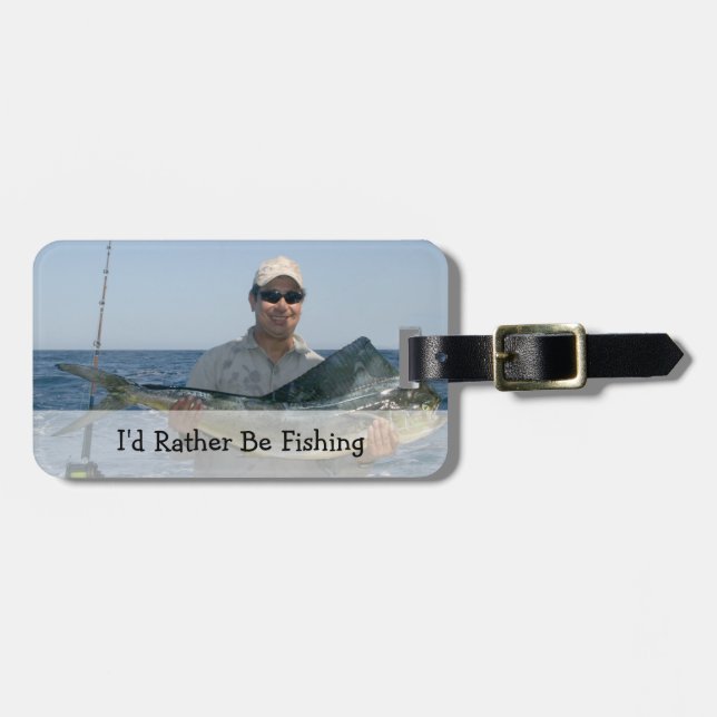 Ich würde lieber fischen, Gepäckanhänger für Fotos (Vorderseite horizontal)
