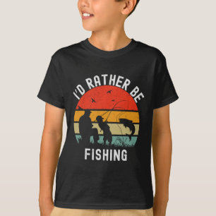 Ich würde lieber fischen lustig B Männer Frauen Ju T-Shirt