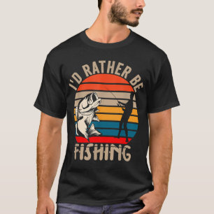 Ich würde lieber fischen - Outdoor-Fisch-Sonnenunt T-Shirt