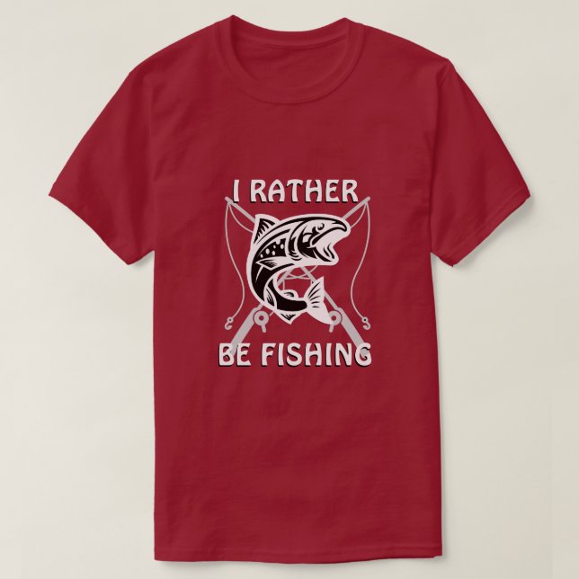 ICH WÜRDE LIEBER FISCHEN T-Shirt (Design vorne)