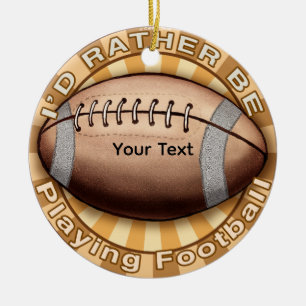 Ich würde lieber Fußball spielen Keramik Ornament