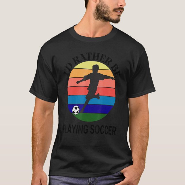 Ich würde lieber Fußball spielen, Silhouette Bo T-Shirt (Vorderseite)