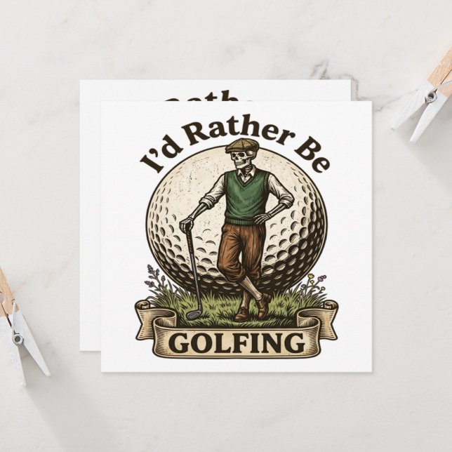 Ich würde lieber Golf spielen  (Vorderseite/Rückseite Beispiel)