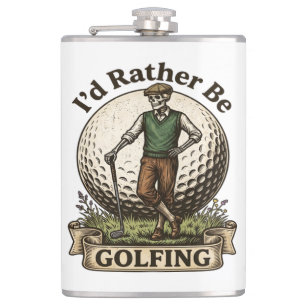 Ich würde lieber Golf spielen Flachmann