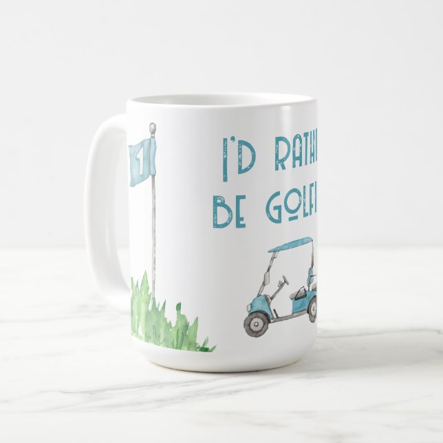 Ich würde lieber Golf spielen Kaffeetasse (Vorderseite Links)
