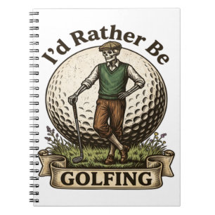 Ich würde lieber Golf spielen Notizblock