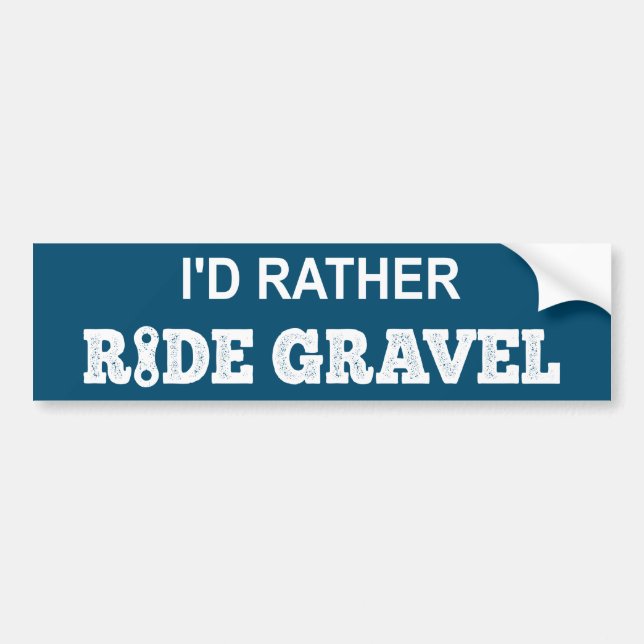 Ich würde lieber Gravel fahren Autoaufkleber (Vorne)