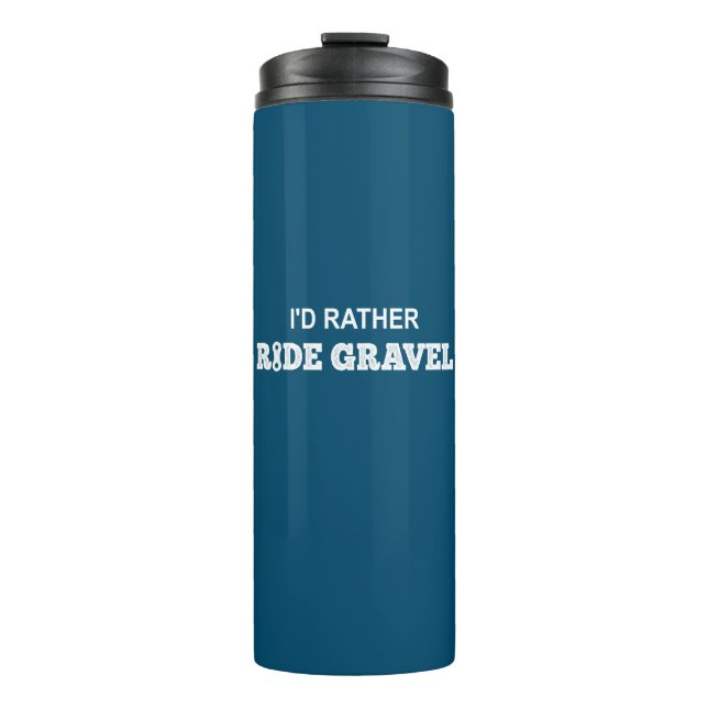 Ich würde lieber Gravel fahren Thermosbecher (Vorderseite)