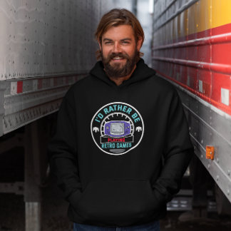 Ich würde lieber Handheld-Retro-Spiele spielen Hoodie