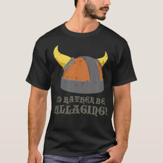 Ich würde lieber Helm Norse überqueren T-Shirt