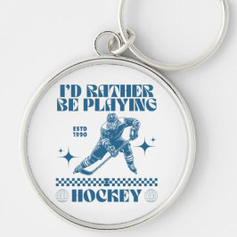 Ich würde lieber Hockey spielen Schlüsselanhänger