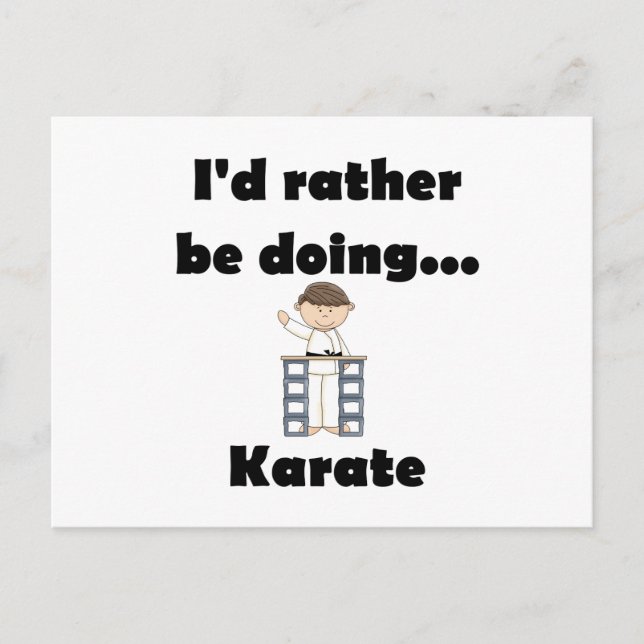 Ich würde lieber Karate machen Postkarte (Vorderseite)
