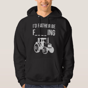 Ich würde lieber Landwirtschaft betreiben Spruch T Hoodie