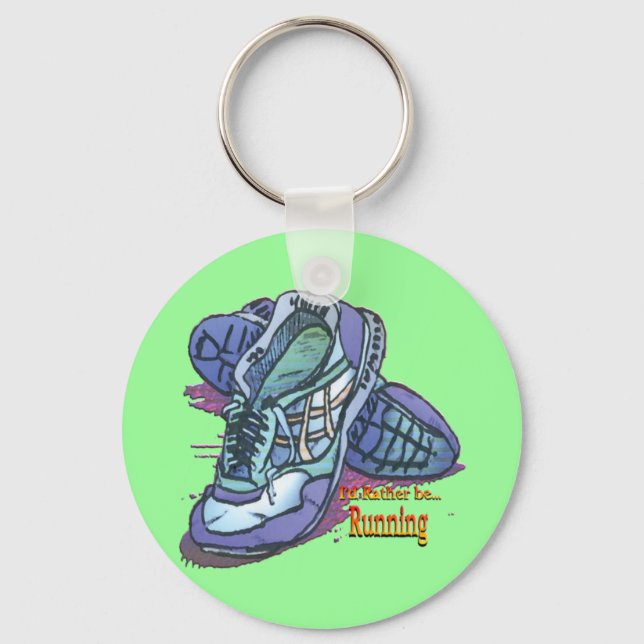 Ich würde lieber laufen _ Sneakers Schlüsselanhänger (Vorderseite)