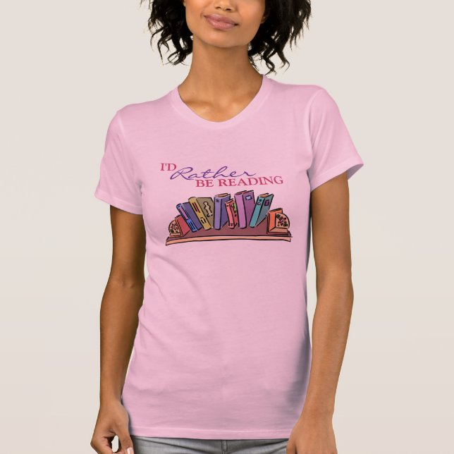 Ich würde lieber lesen - Bücherregal - Bibliotheka T-Shirt (Vorderseite)