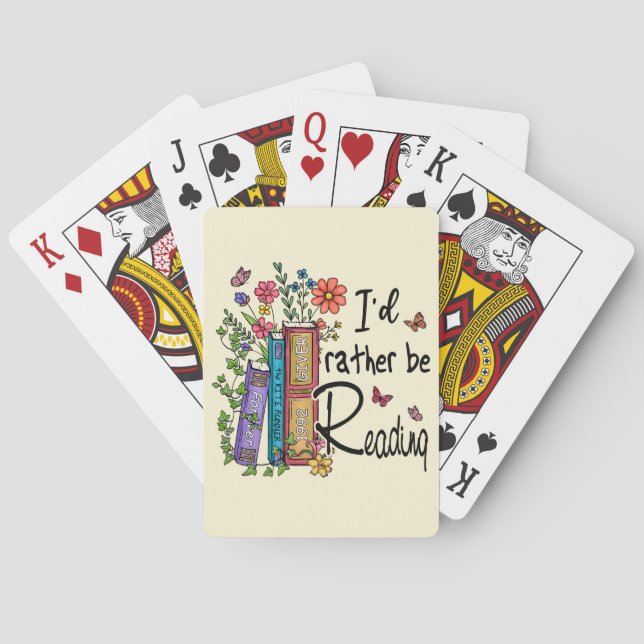Ich würde lieber lesen spielkarten (Rückseite)