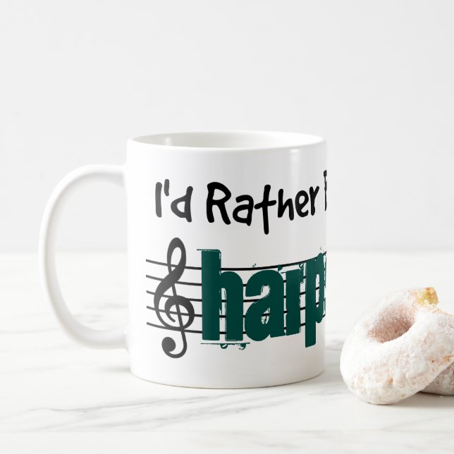 Ich würde lieber mein Cembalo spielen Kaffeetasse (Mit Donut)