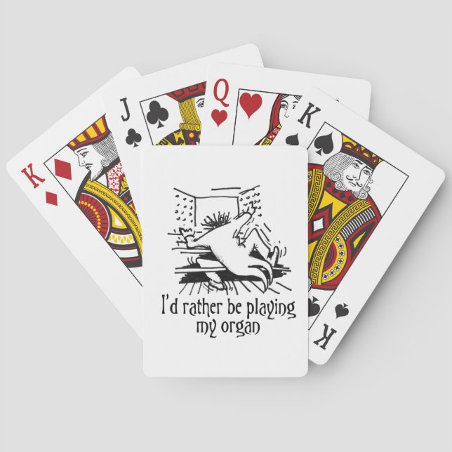 Ich würde lieber meine Orgel spielen Spielkarten (Rückseite)