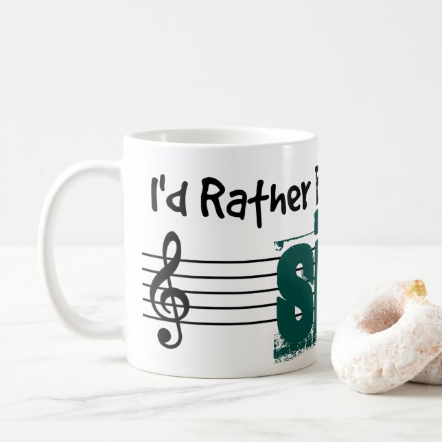 Ich würde lieber meine Sitar spielen Kaffeetasse (Mit Donut)