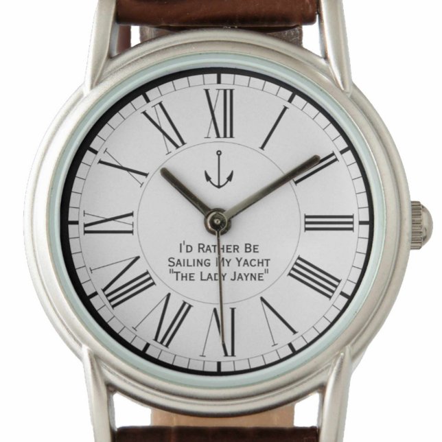 Ich würde lieber meine Yacht segeln Armbanduhr (Von Creator hochgeladen)