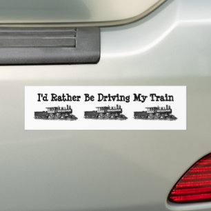 Ich würde lieber meinen Motor mit Dampfzug fahren Autoaufkleber