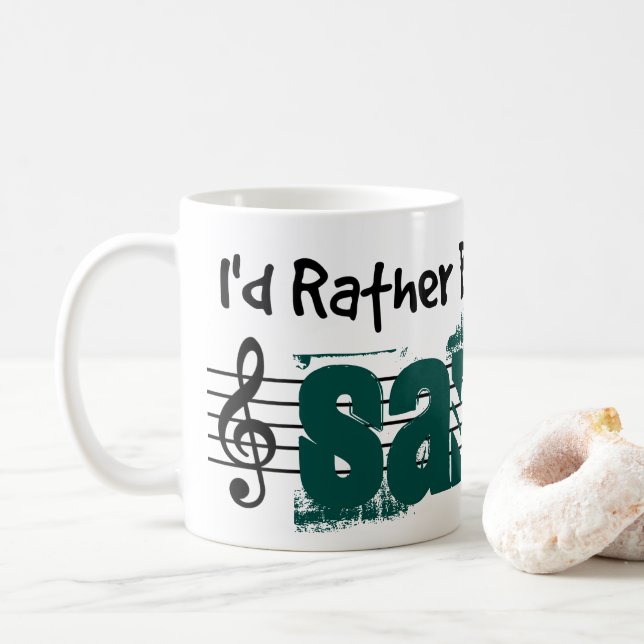Ich würde lieber meinen Santoor spielen Kaffeetasse (Mit Donut)