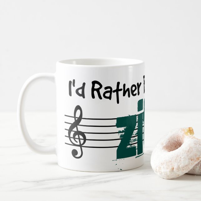 Ich würde lieber meinen Zither spielen Kaffeetasse (Mit Donut)
