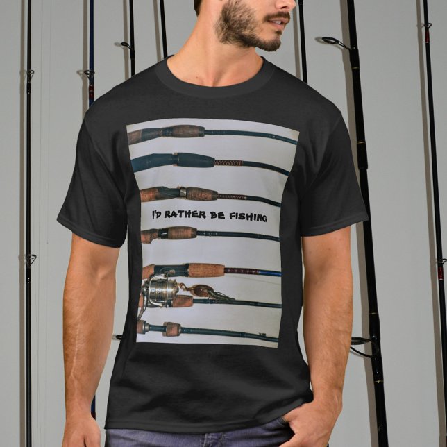Ich würde lieber mit Fotos Angelroten und Rollen f T-Shirt (Von Creator hochgeladen)