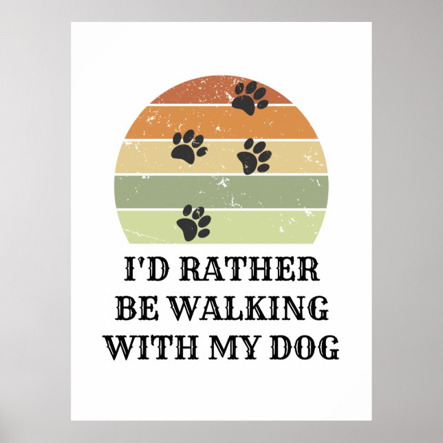 Ich würde lieber mit meinem Hund laufen Poster (Vorne)