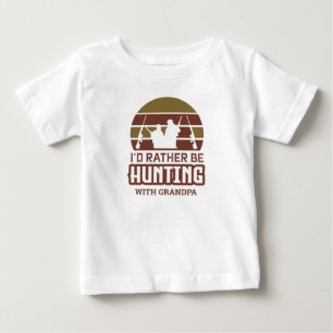 Ich würde lieber mit Opa jagen   Baby T-shirt