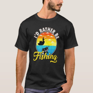 Ich würde lieber mit Vintage-Angeln fischen Fische T-Shirt
