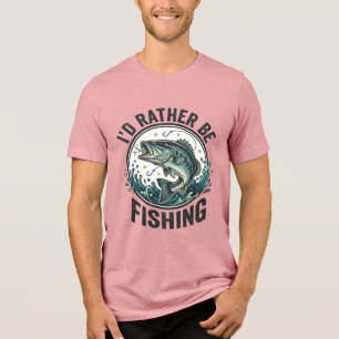 Ich würde lieber mit Vintage-Bass-Angler-T-Shirt a Tri-Blend Shirt