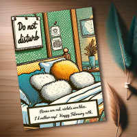 Ich würde lieber Nickerchen! Funny Comic Anti-Vale
