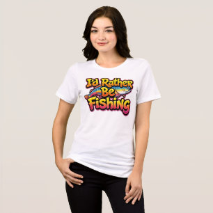 Ich würde lieber Regenbogenforellen angeln Tri-Blend Shirt