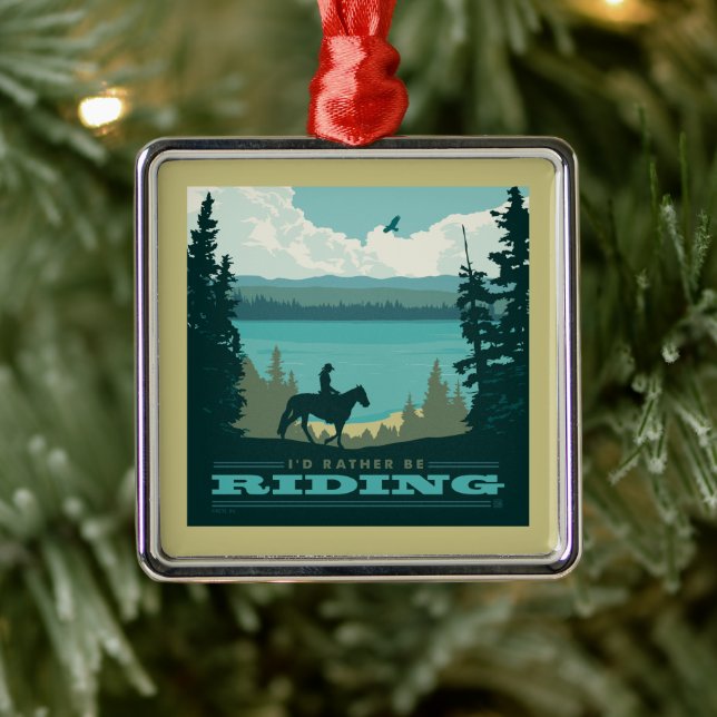 Ich würde lieber reiten ornament aus metall (Baum)