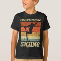 Ich würde lieber Retro Skier Vintag Ski fahren