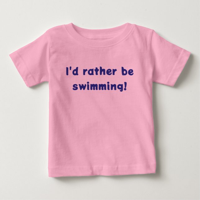 Ich würde lieber schwimmen! MER-BABY-T - Shirt (Vorderseite)