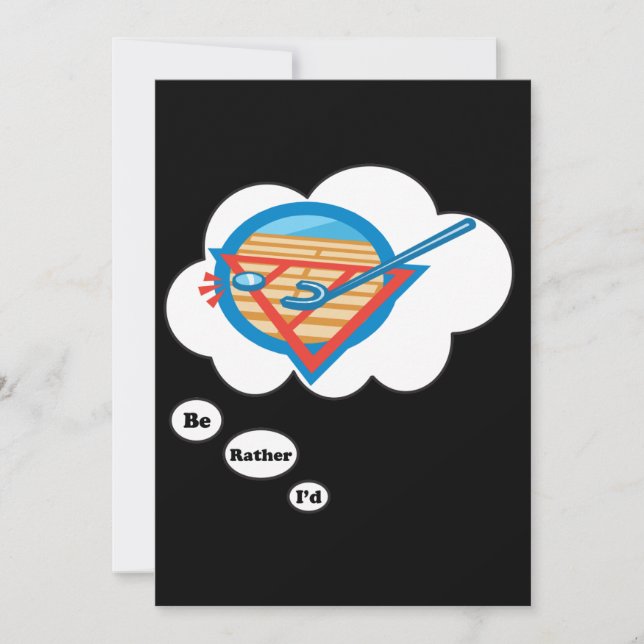 Ich würde lieber Shuffleboard spielen Einladung (Vorderseite)