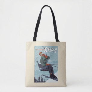 Ich würde lieber Ski fahren Druck Tasche