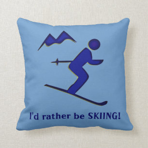 Ich würde lieber SKIEN! Dekokissen