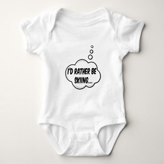 Ich würde lieber Skifahren Baby Strampler (Vorderseite)