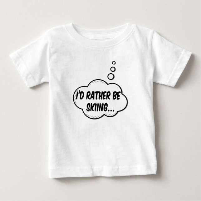 Ich würde lieber Skifahren Baby T-shirt (Vorderseite)